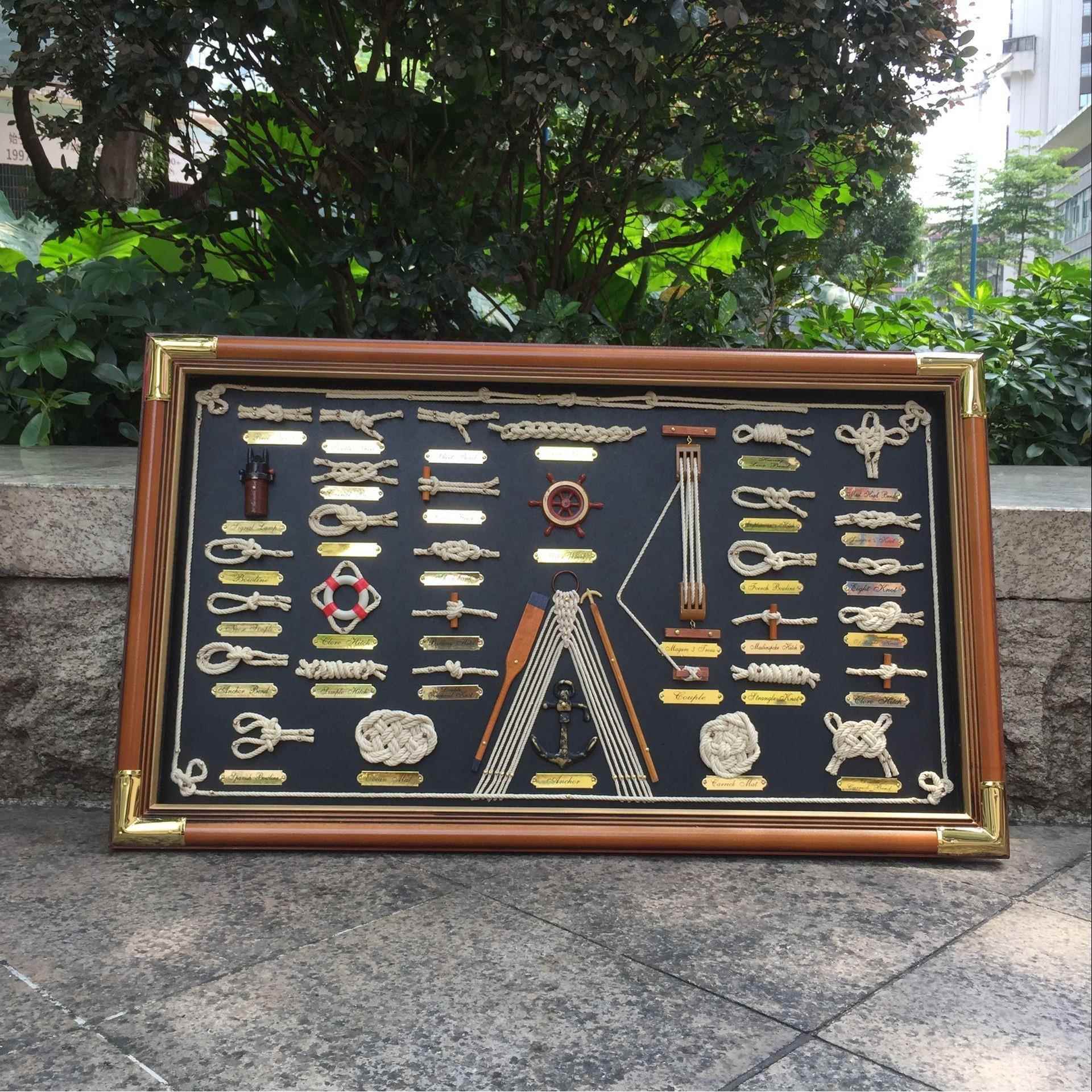 绳结装饰画墙体工艺房间画框壁饰酒店文艺挂画背景墙装饰民宿牢固