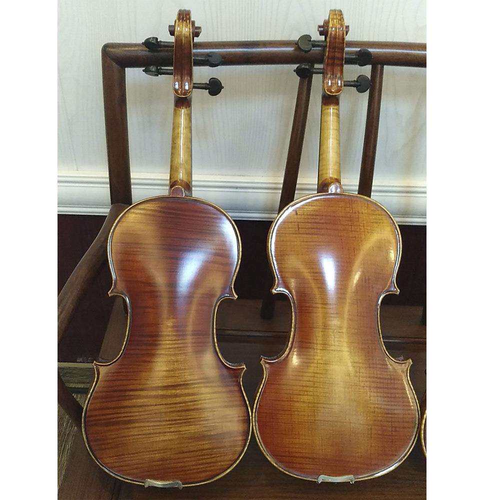 通灵手工小提琴 独板优质花纹提琴 高档乌木配件 厂家出售