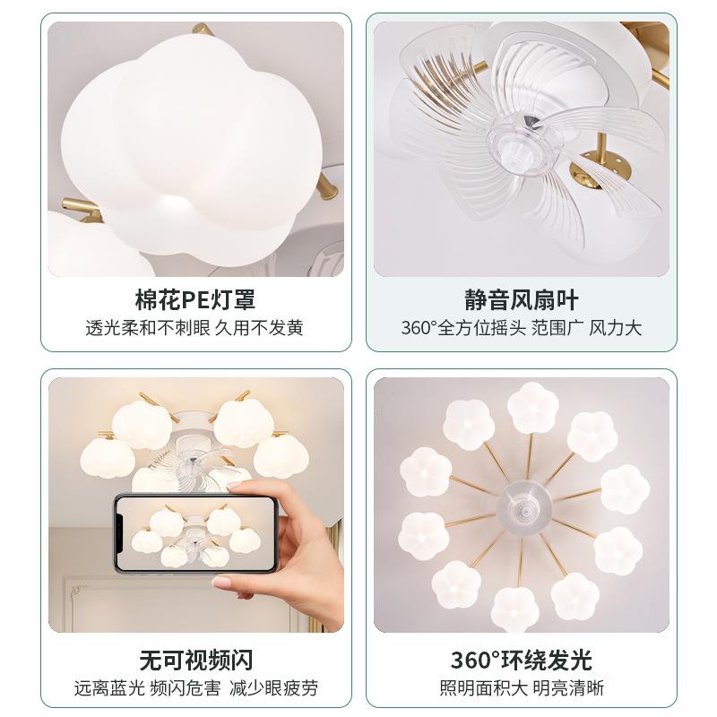 大客观园风扇灯厅大厅主新款棉花摇头电扇灯现69321灯代简约厅灯L