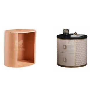 极简现代家用舒适北欧轻奢风床头柜弯曲胶合板弯 意式 6002