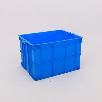 长方形胶工蓝业DMT物流中转塑料盖周转箱色600400箱可配新料塑箱