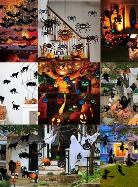 Halloween glowing three-dimensional bat wall hanging蝙蝠贴