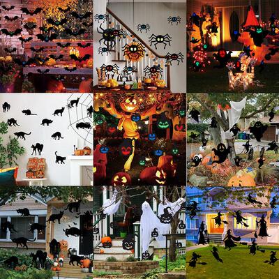Halloween glowing three-dimensional bat wall hanging蝙蝠贴