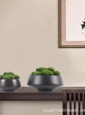 盆售楼部仿真盆栽藓景花艺绿植51359客厅中苔式样品板房家居软装