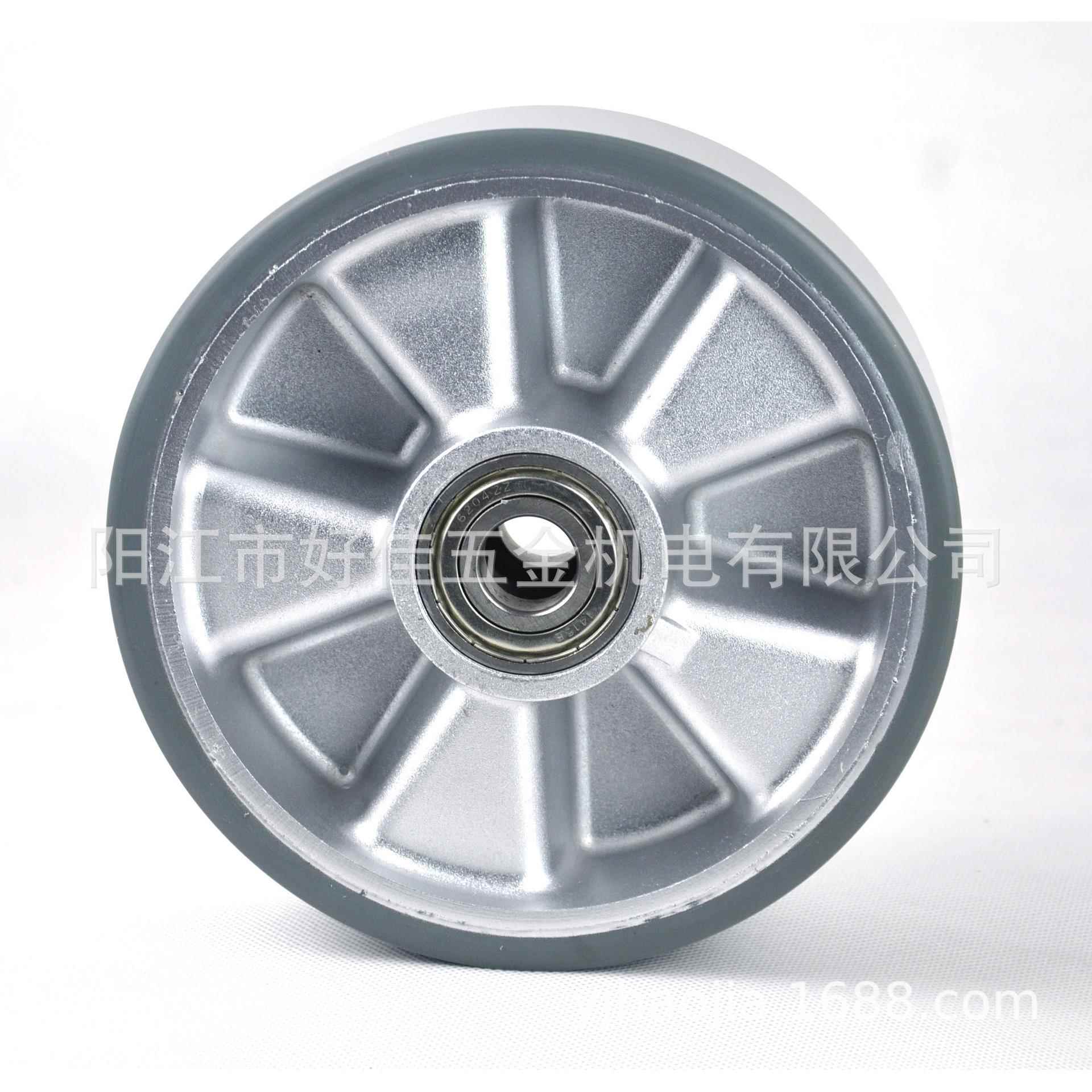 工厂供180X5X0mm铝芯聚氨0脂（直P6GUNU）脚轮