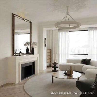 法式色10664复中古客厅民宿走廊轻白拼色简约现代装饰炉壁架超薄