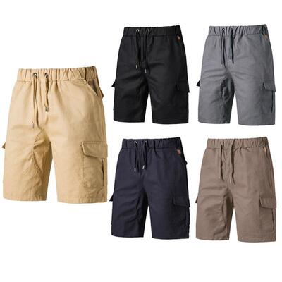 Men's workwear, multi pocket plus size men's shorts,