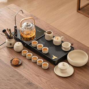 茶盘家用2023新款全自动套装一体排水式烧水煮茶功夫干泡茶台