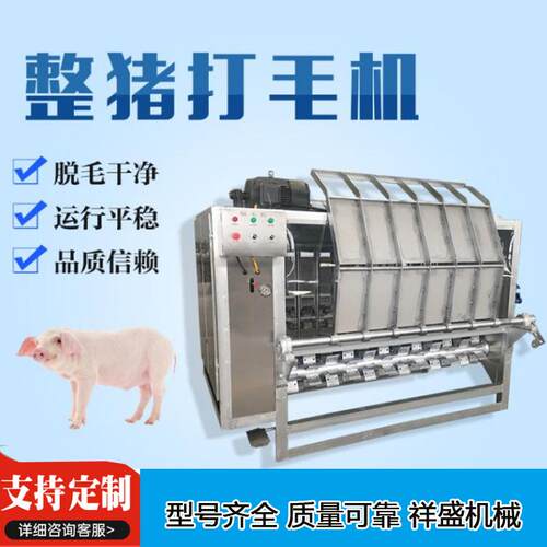 屠宰厂整猪脱毛设备商用卧式杀猪打毛机器羊驴马大型猪刨毛机