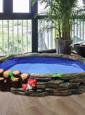 阳台假山鱼池花园庭院别墅景观摆件室内落地养鱼水池造景装饰底座