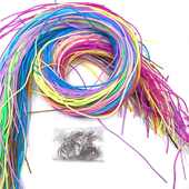 200根 1.8MM 袋 环保 软管 彩色含配件 PVC塑料DIY编织绳 20个