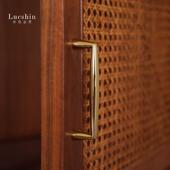 特惠 衣柜门黄铜把手北欧轻奢衣橱柜子抽屉简约柜门长拉手 法式