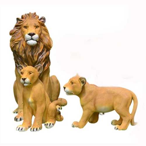 大型动物仿真狮子玻璃钢雕塑花园林室外景观摆件户外庭院装饰模型