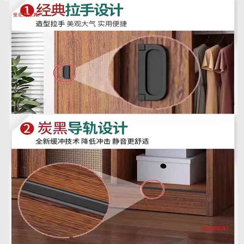 推拉门衣6131柜用卧室家简易组装出租房童衣储藏经济小型木质柜儿