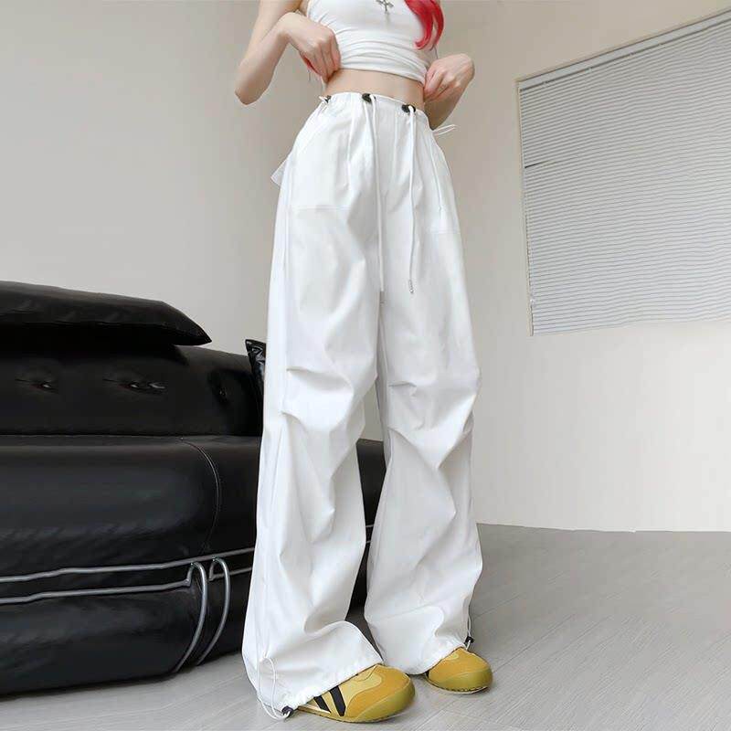 潮牌工装裤女款夏季薄款2026新款美式街舞裤子跳舞爵士舞降落伞裤