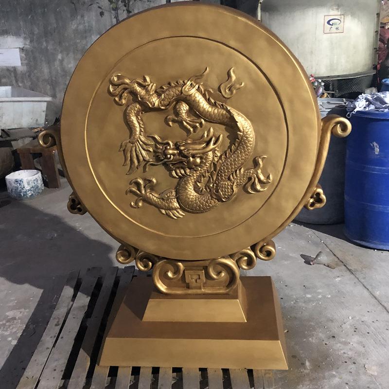 精工纯铜大鼓户外售楼部广场公园装饰铜工艺品摆饰铜雕铜制手工
