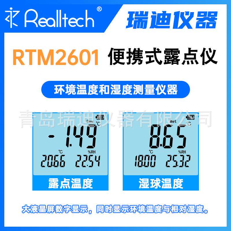 RTM2601数显式高精度露点温度测量仪便携式温湿度表干湿球温度计