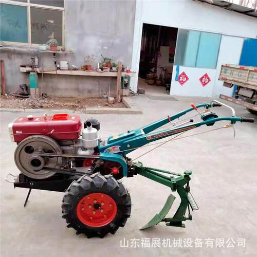 柴油水冷农用手扶拖拉机大棚果园乘坐式旋耕松土机两轮手扶拖拉机