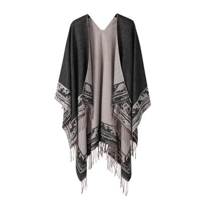 Imitation cashmere tassel shawl, cloak scarf, outdoor