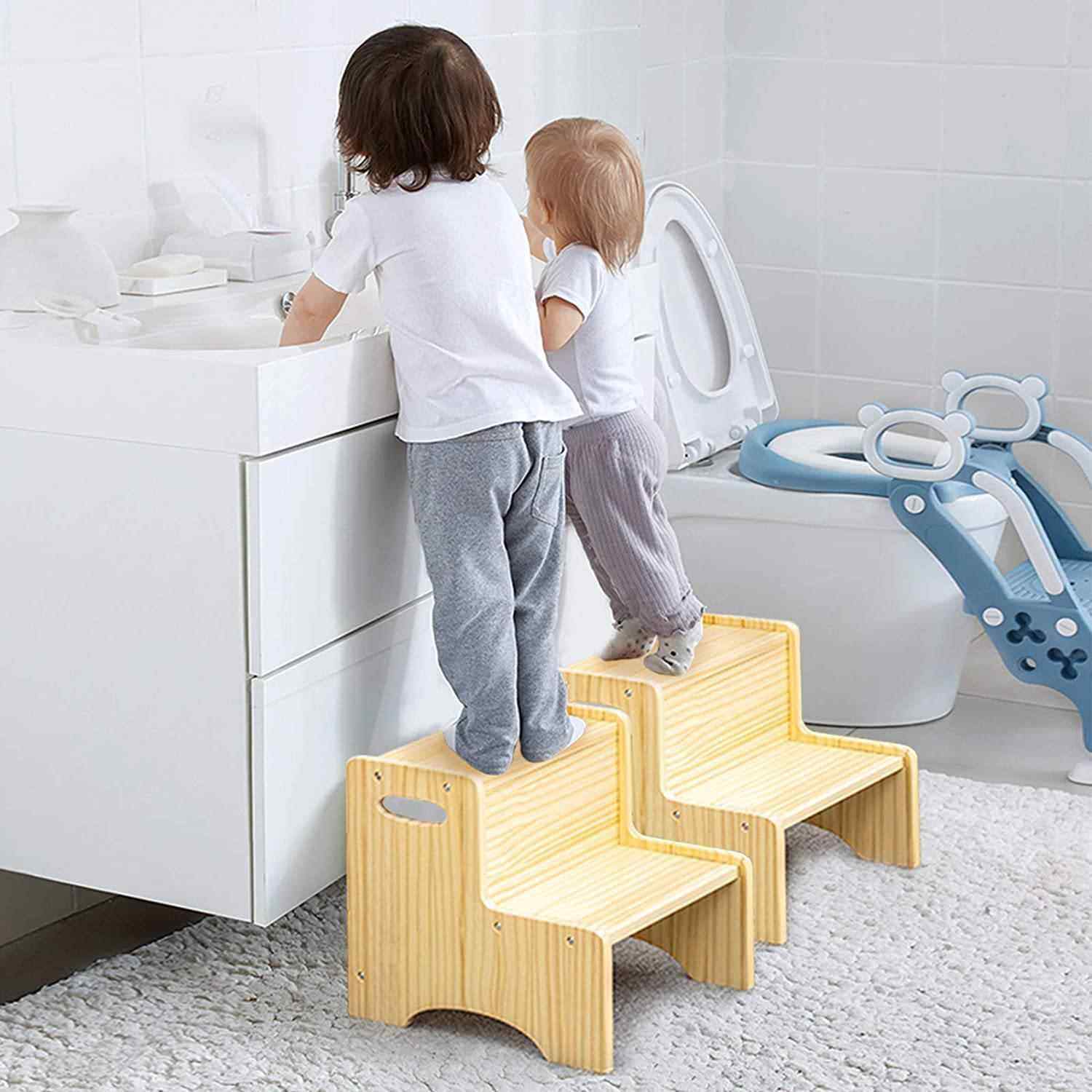 家实木脚踏凳用儿童RVZ垫高凳台子质脚垫阶脚踏木浴室
