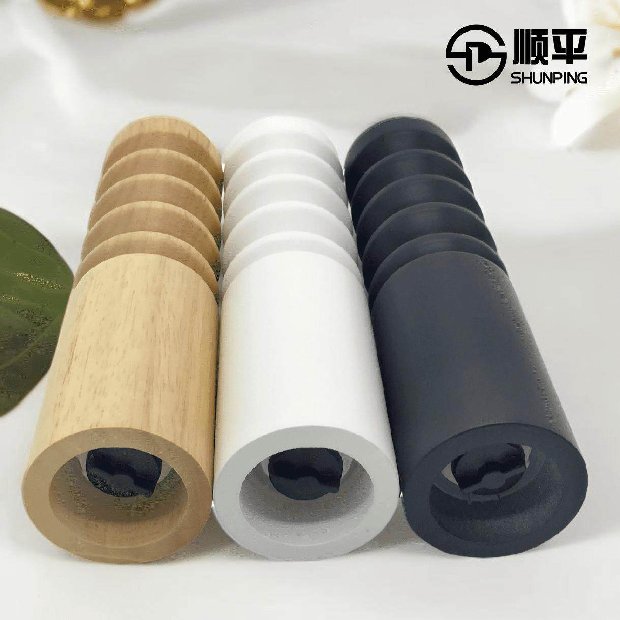 橡胶木制胡椒磨陶瓷磨心螺纹研磨器调味瓶厨房工具实木磨胡椒