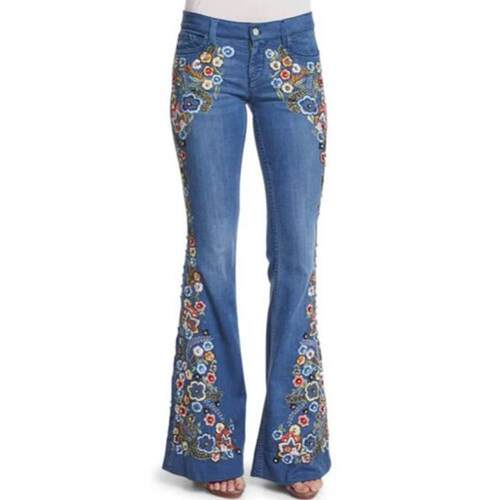 Cowboy micro flared pants mid waist women's jeans