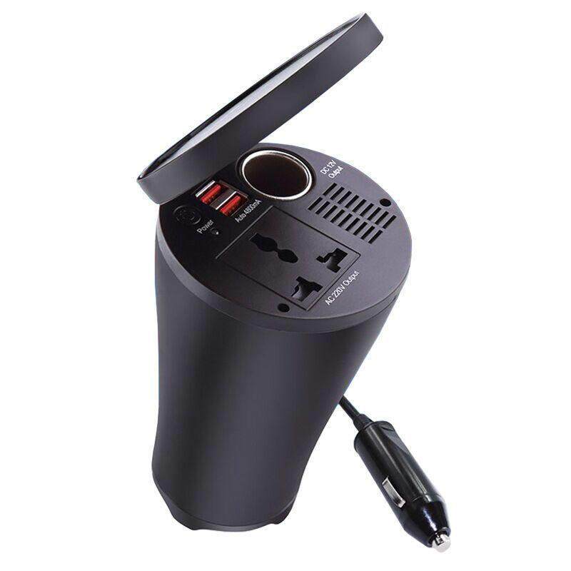 足150W车载逆变器双USB2.1A12V转220V电源转换器升压器杯型车载