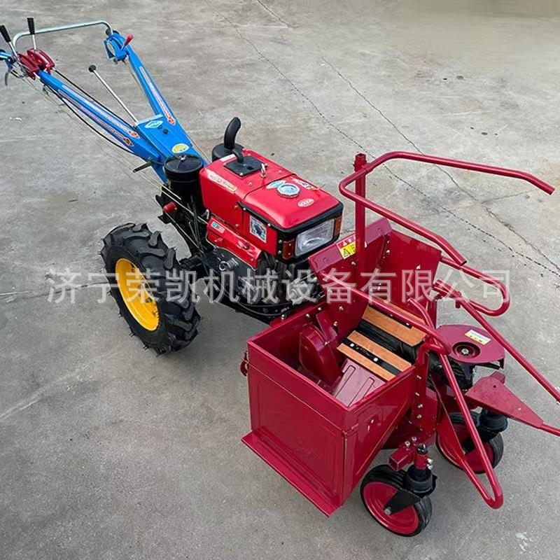 配套多款手扶玉米收获机割台农用单行收玉米棒割台12马力手扶车