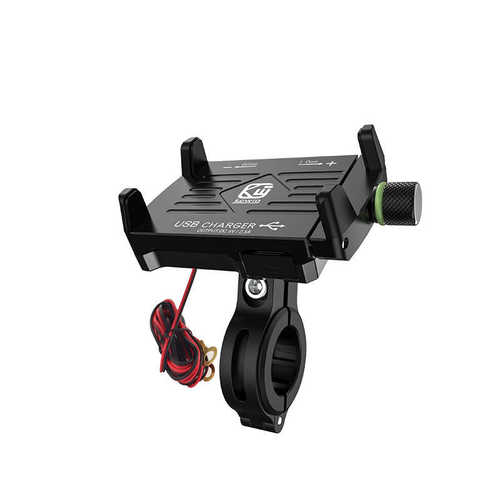 手机支架稳固户外5v24a四爪摩托车导航防水支架骑行.铝合金充电