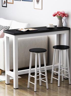 吧W8靠墙台桌家用小子现代QRF简约客桌厅隔断桌子餐厅窄高脚桌吧