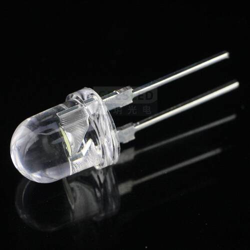 geesled源玥0.5瓦F8草帽散光0.5W8mm圆头聚光超高亮大支架LED灯珠