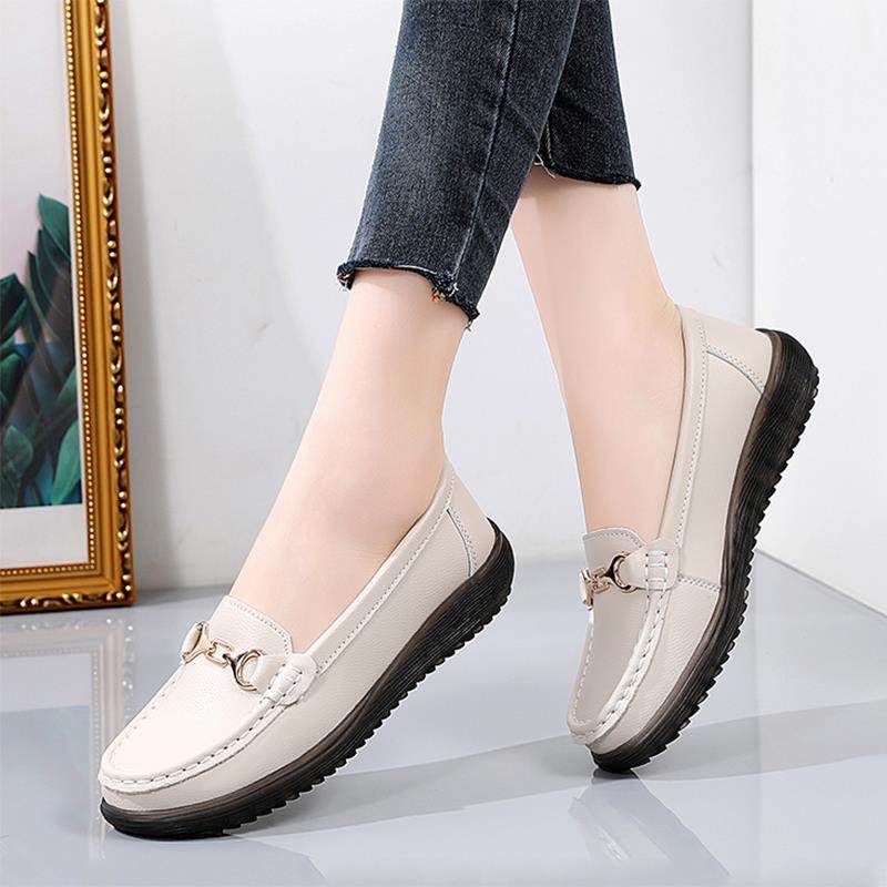 单鞋女2026新款春秋女鞋百搭妈妈鞋夏季豆豆鞋软底防滑平底0123e,女鞋,乐福鞋（豆豆鞋）,淘宝优惠券,粉丝福利购,淘宝优惠卷