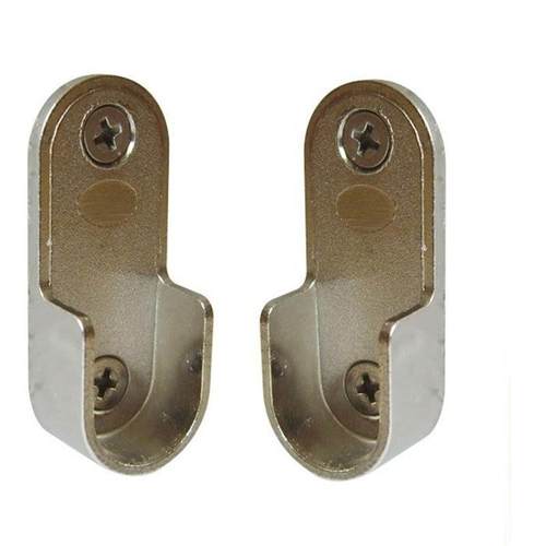 加厚衣柜挂衣杆衣橱晾底座五金卡扣挂钩不锈钢托支架配件固定法兰