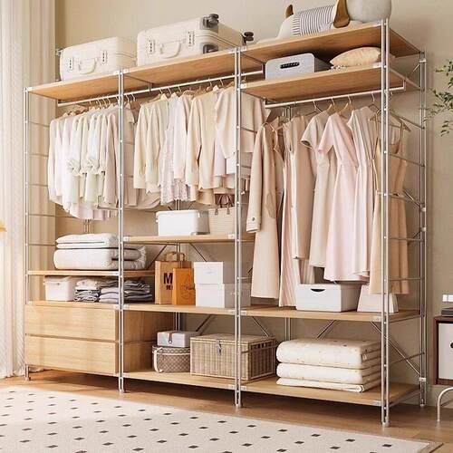 Hanging clothes rack, bedroom floor standing clothes rack
