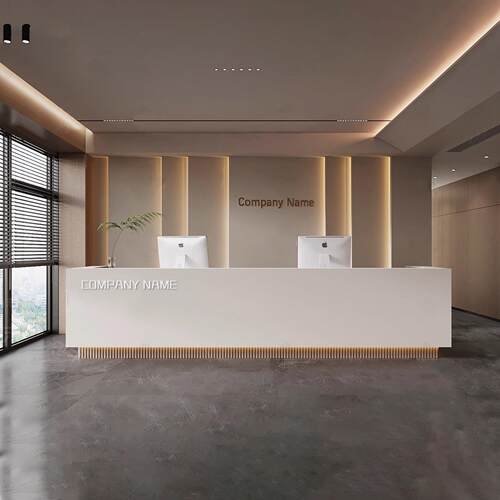 定制公司前台酒店大堂接待台培训中心吧台健身房收银台售楼部柜台