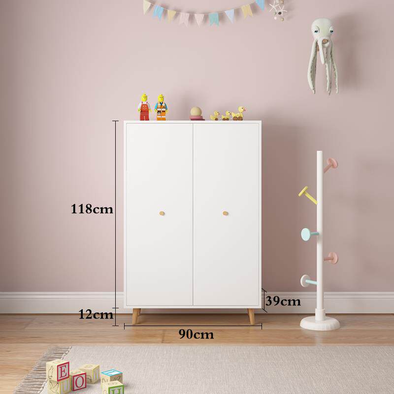 高档可比熊实木橱儿童衣柜收纳柜宝宝衣柜小衣儿衣柜婴衣挂式两门