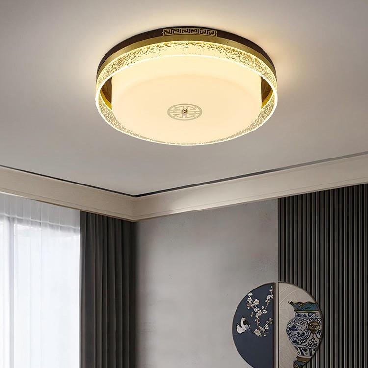 新中式全铜灯客厅吸顶灯中国风禅意灯饰卧室灯具餐厅简约复古LED