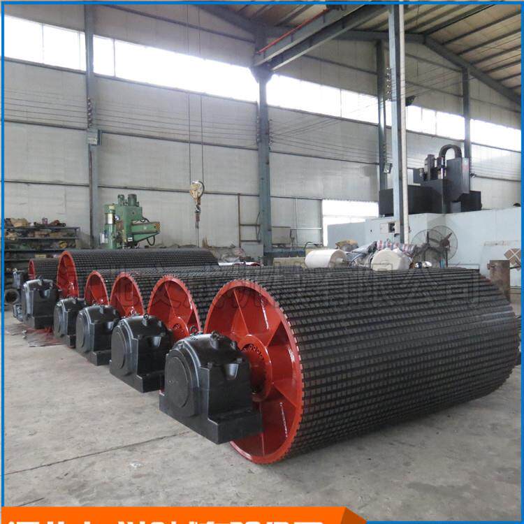 直销新款盐山文成生产型号直径200到1600 皮带机输送滚筒包胶滚筒