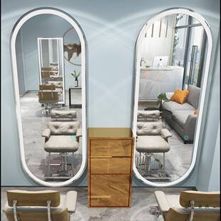 发理镜子发985廊烫染壁挂式美发智镜台单店面体落地带能灯镜led