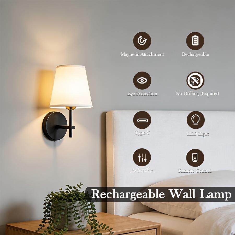 美式全铜后现代简约客厅书房过道轻奢玄关卧室设计师创意布艺壁灯