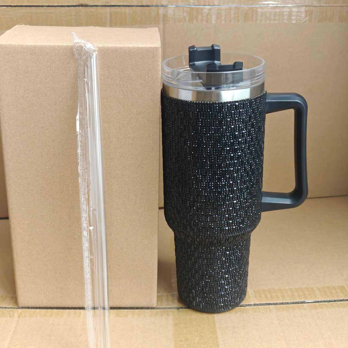 40oz新款玻璃钻汽车杯304不锈钢真空大容量,餐饮具,保冷/保温杯,淘宝优惠券,粉丝福利购,淘宝优惠卷