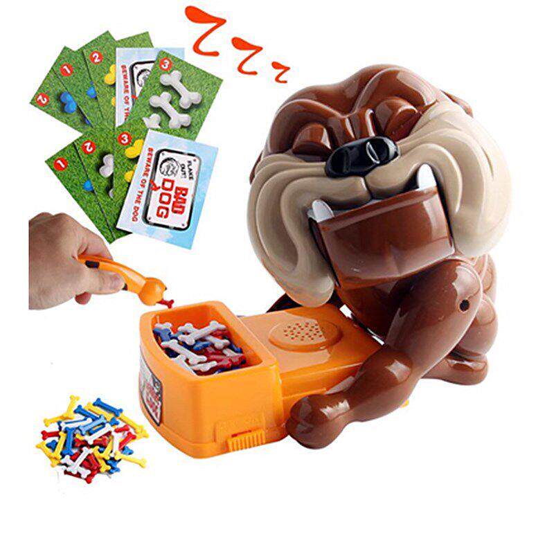 电动小心恶犬玩具夹骨头的恶狗偷骨头咬人狗整蛊亲子互动娱乐游戏