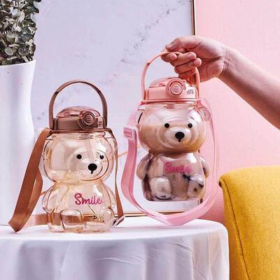 1 Liter Water Bottle for Kids Tumbler with Straw Mug Cup Bea