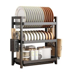 厨房碗碟架 厨房餐具筷子多层收纳置物架窄边碗碟沥水架