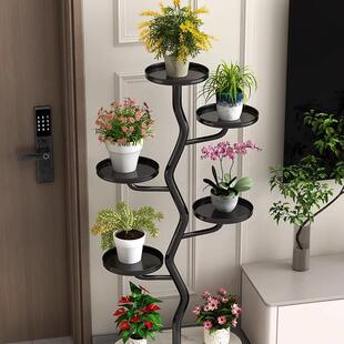 可移动花架阳台铁艺置物架室内装 多层绿萝花架 客厅花盆架子落地式