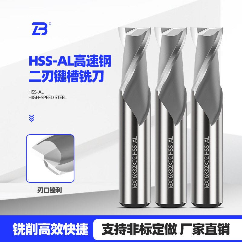 二刃西南西南直柄键槽铣刀白钢速钢键槽立铣刀3 4 5 6 8 10 12