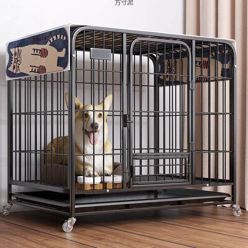 狗笼子小型犬泰迪室内包邮带厕所中型犬大型犬狗笼子金毛猫笼兔笼