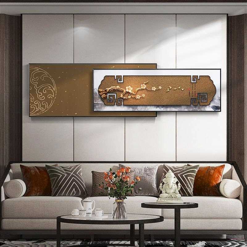 新款直销深圳大芬油画村中国风客厅沙发背景墙装饰画中式高档大气