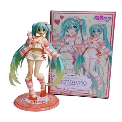 18cm Hatsune Miku Anime Action Figure Kawaii Loungewear Hats