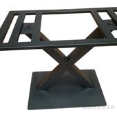 长方交叉 柱底座餐桌脚茶几桌架腿茶桌支架金属不锈钢餐形台脚